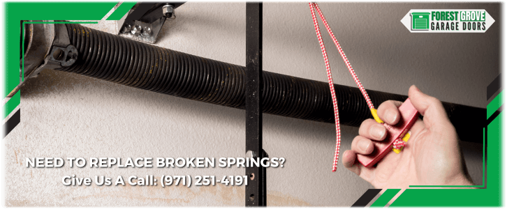 Broken Garage Door Spring Forest Grove OR